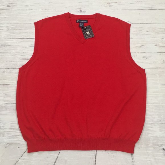 Oxford Golf • Pima Cotton V-neck Vest Sweater - Picture 11 of 11